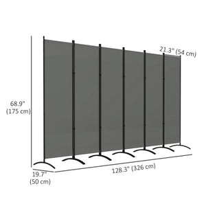 6-panel folding screen, UV30+ protection, dark grey