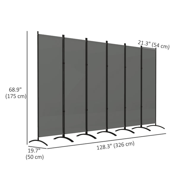 6-panel folding screen, UV30+ protection, dark grey