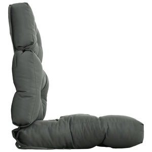Replacement Cushion for Outdoor Patio Chair, Tufted Cushion with Thick Filling and Rope Ties, Dark Grey