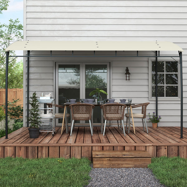 Pergola 10 x 13 with UV30+ protective fabric and steel frame, cream white