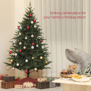 6ft Pre-Lit Artificial Christmas Tree with 1022 Branches and Warm White LED Lights