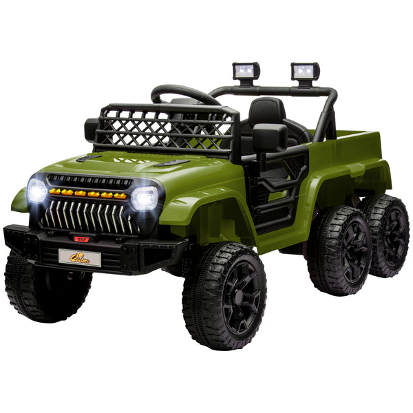 12V electric car with remote control, dark green