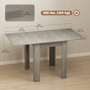 55" Extendable Dining Table for 4 to 6 People, Grey