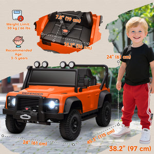 Licensed Land Rover 12V with remote control, orange