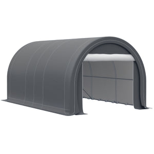 Heavy-duty 10 x 16 carport with zippered door