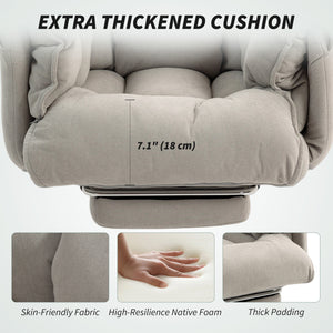 High Back Reclining Office Chair with Footrest and Swivel Casters