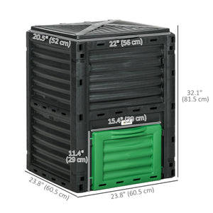80-gallon (300-liter) outdoor composter, green