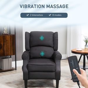 Black Reclining Massage Chair with Lift Back