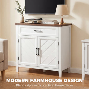 Modern Farmhouse Buffet Cabinet with Adjustable Shelf, Storage & 2 Doors
