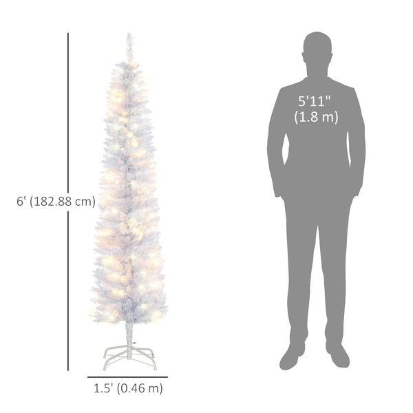 6ft Tall Pre-Lit Artificial Christmas Tree with 100 LEDs