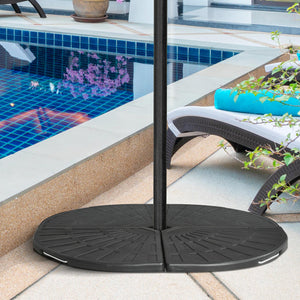 Set of 2 weights for cantilever parasols with handles, black 