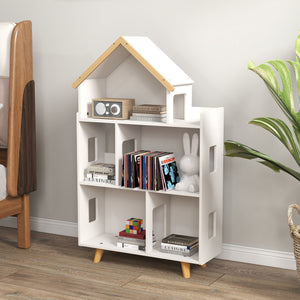 3-Tier Dollhouse Bookcase, White