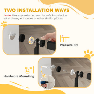 Extra-tall pet gate, black