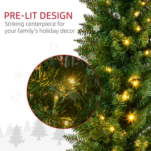 6ft Pre-Lit Green Artificial Christmas Tree with Warm White LED Lights