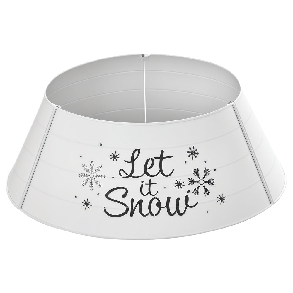 66cm White Metal Christmas Tree Collar