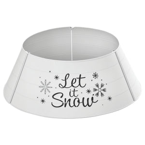 66cm White Metal Christmas Tree Collar