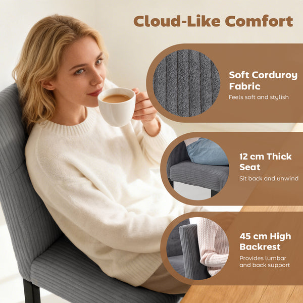Set of 4 modern dining chairs with rubberwood legs and padded seats, dark grey