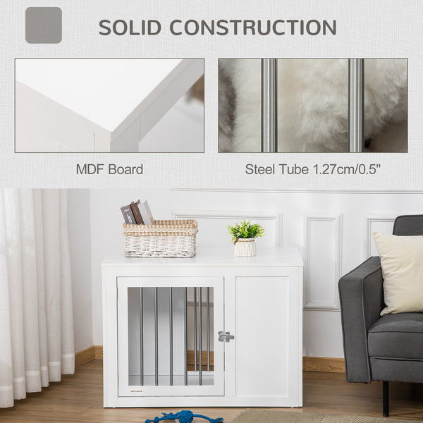 Cage with two lockable doors, white