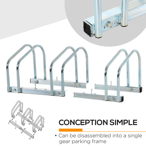 3-bike rack, silver