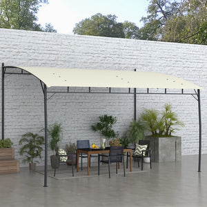 Pergola 10 x 13 with UV30+ protective fabric and steel frame, cream white