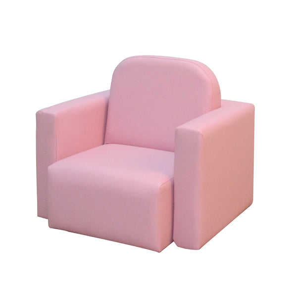 Children's sofa, table and chair, multifunctional 2 in 1, pink