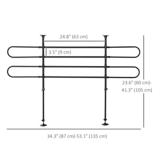 Adjustable safety barrier compatible with SUVs, cars, and vans