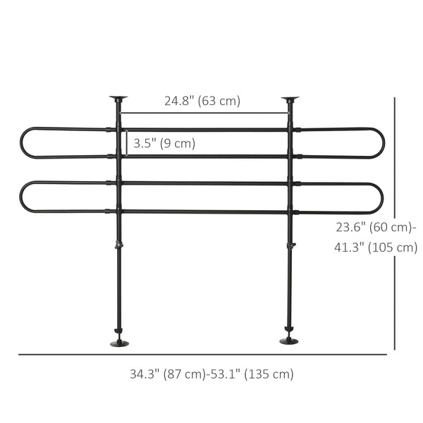 Adjustable safety barrier compatible with SUVs, cars, and vans