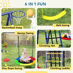 6 in 1 Kids Swing Set