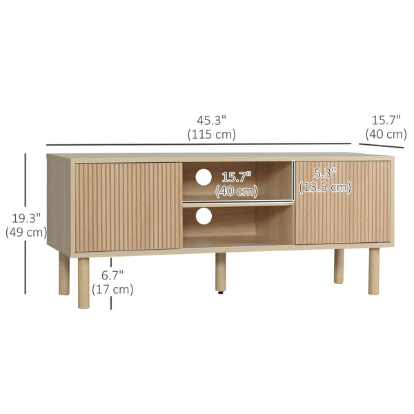 Modern TV stand for TVs up to 50 inches, natural color