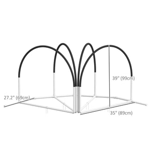 Dog agility course, black