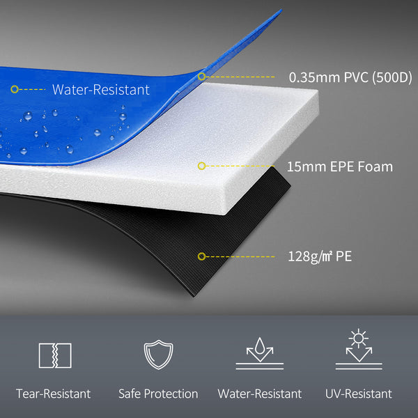 12ft Trampoline Spring Cover, Plastic Trampoline Replacement Pad Gym Bounce Jump Cover EPE Foam Safety Guard Padding Outdoor, Colorful