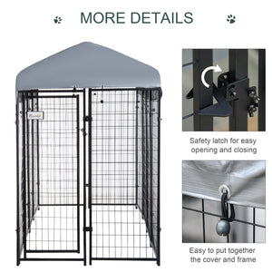 Dog kennel with waterproof and UV-resistant cover