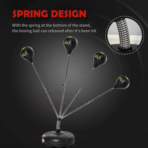 Freestanding Punching Bag with Speedball and Gloves for Home Training