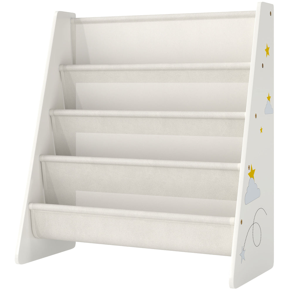 4-tier children's bookcase with open display shelf for books