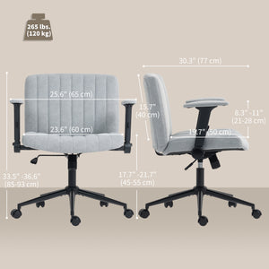 Grey cross-back office chair
