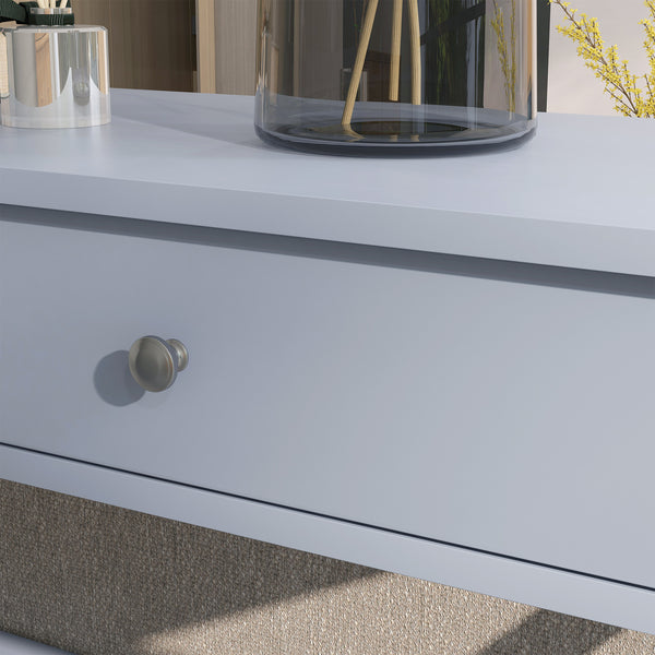 Modern entrance console with 2 drawers and 2 shelves, gray