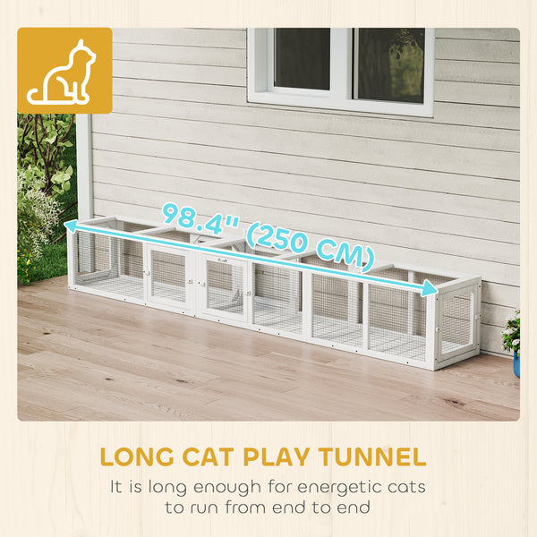 Modular cat tunnel, white