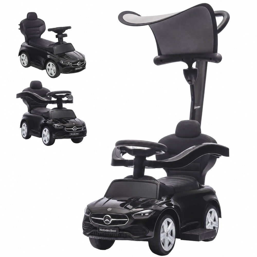 3-in-1 ride-on car with canopy, 18-36 months, black