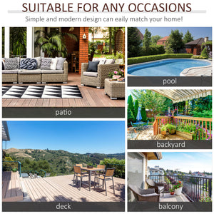 Square rattan coffee table with weather-resistant polyethylene coating