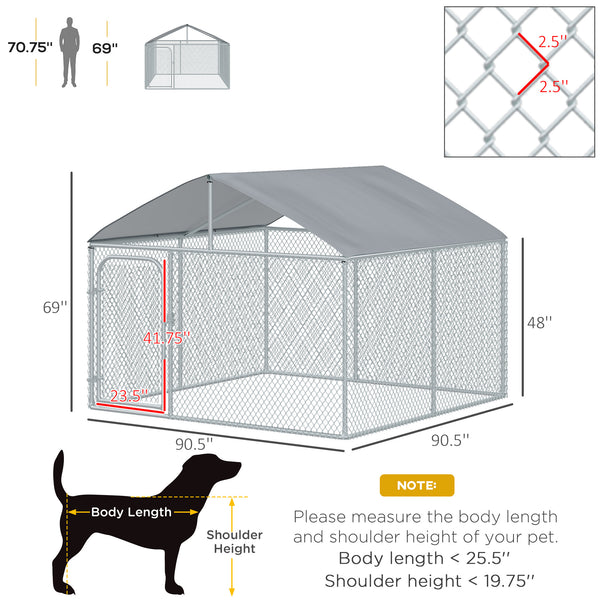 Kennel with waterproof and UV-resistant cover