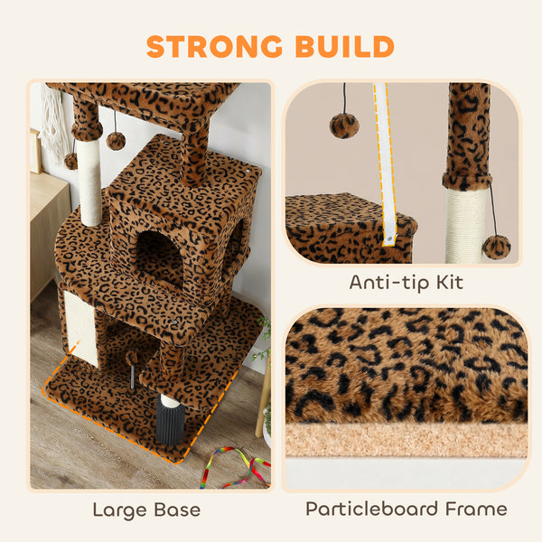 52-inch cat tree with condo, bed, sisal scratching posts and platforms