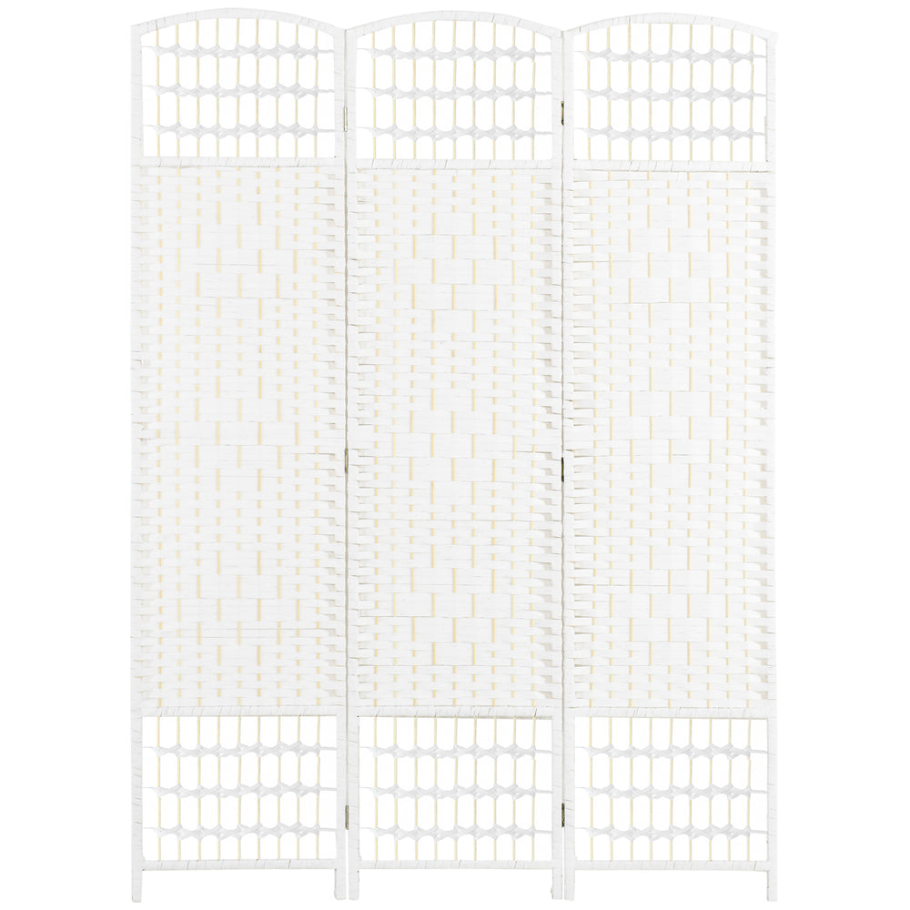 3-Panel Folding Room Divider in Corrugated Fiber, White