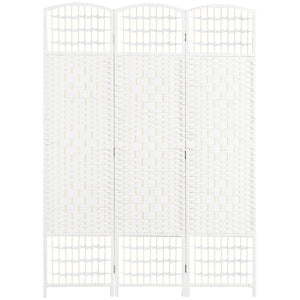 3-Panel Folding Room Divider in Corrugated Fiber, White