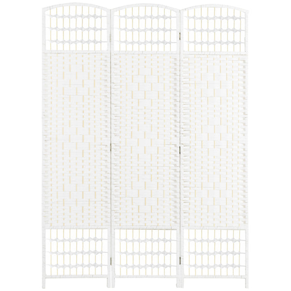 3-Panel Folding Room Divider in Corrugated Fiber, White