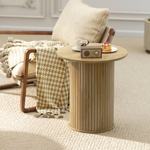 Round and fluted side table