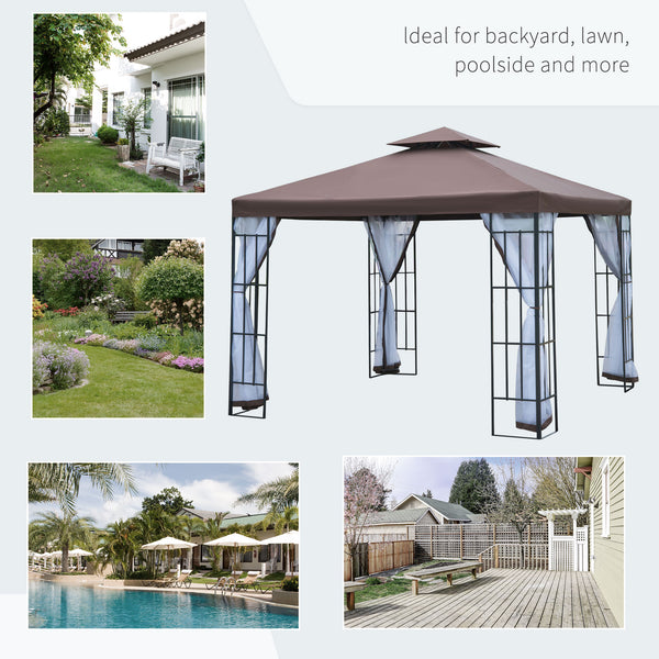 10 x 10 Gazebo with integrated mosquito net