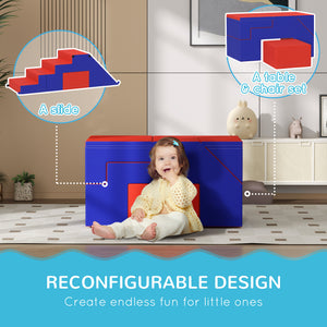 2-Piece Foam Play Set for Kids, Dark Blue