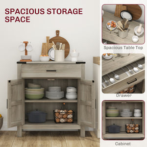 Country-style sideboard with drawer and shelf