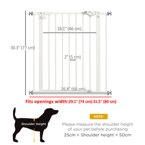 Pressure-fit safety gate, white