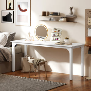 Desk with metal legs, white